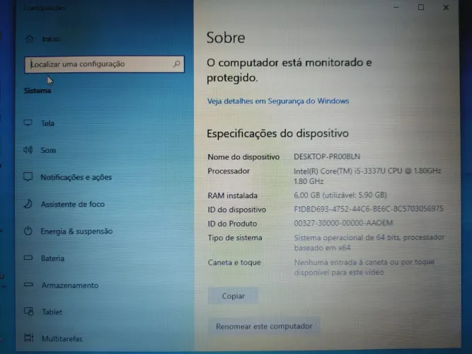 Vendo notebook Dell i5 6 Gb de ram com ssd