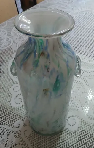Vaso Vintage Vidro Sopro Poços Anos 80 - R$480