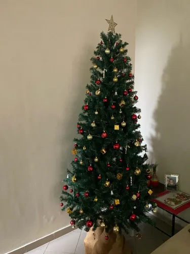Árvore de Natal 2,10m com 1.000 Galhos e Pé de Ferro - Linda e Cheia