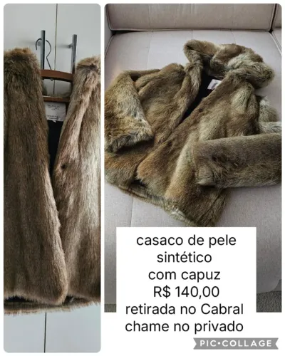 casaco de pele sintética