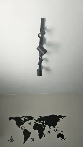 Trilho Spot Led Preto - 5 lâmpadas 