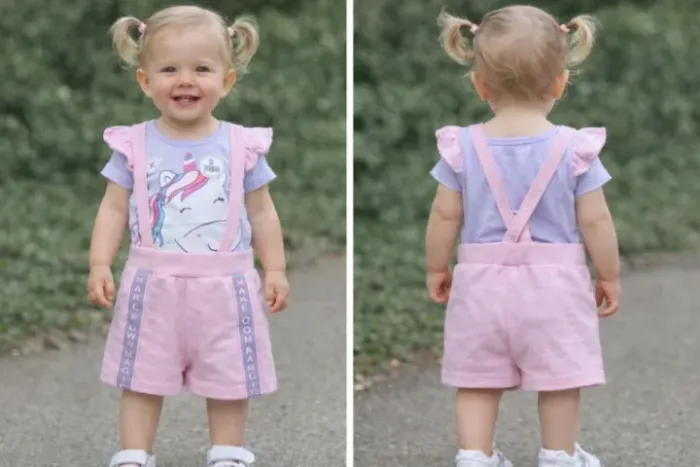 Conjunto Bebê Jardineira Moletinho Estampa Unicórnio Rosa LINDIKA - Tamanho G