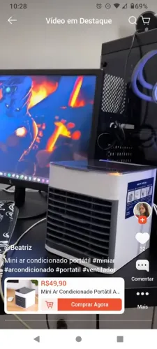 Vendo um ar condicionado portátil da shopee