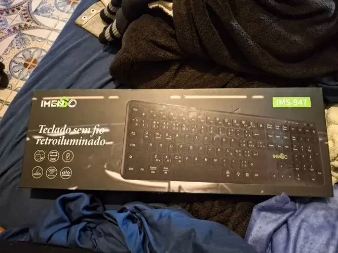 (COM DEFEITO) teclado sem fio imenso ims-947 retroiluminado