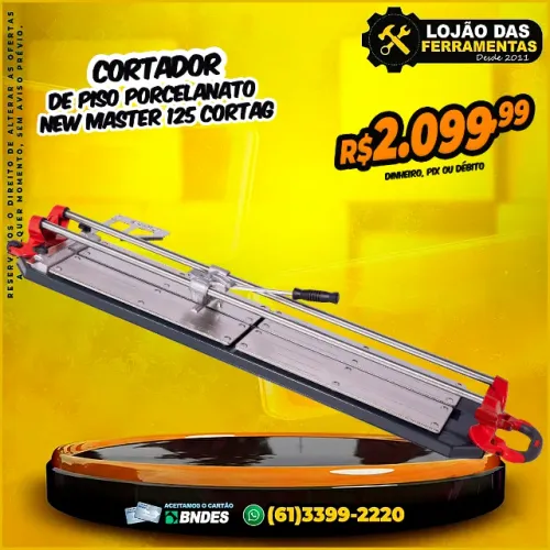 Cortador de Piso Porcelanato New Master 125 Cortag