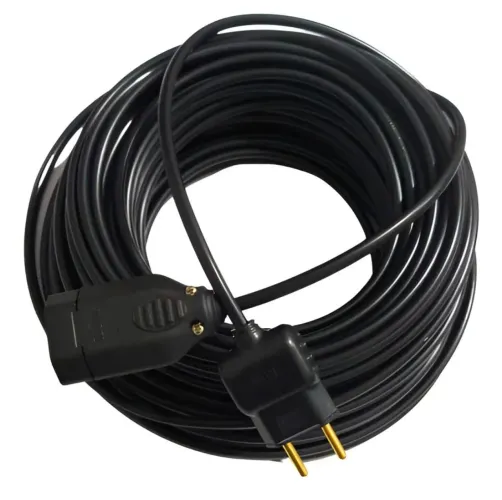Extensao 50 metros cabo PP  extensor tomadas reforçado elétrica