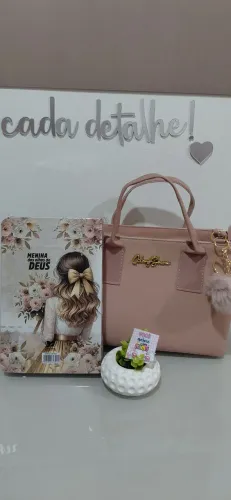 Kit biblia+ bolsa + carteira+ brinco