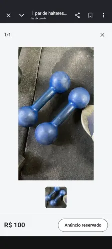 Par de halteres de 4 kg emborrachado 