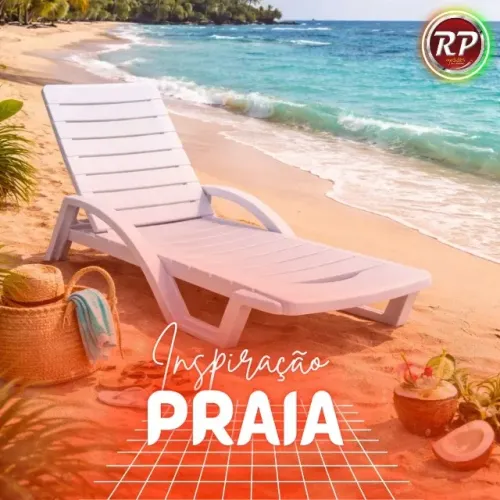 Espreguiçadeira De Plástico Ajustável Empilhável Com rodas
