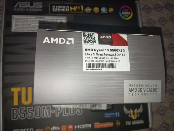 Ryzen 5500x3d novo lacrado 10 meses de garantia 