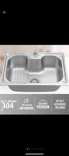 Cuba gourmet aço inox com acessórios 