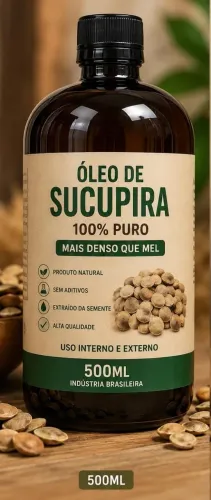 Óleo de Sucupira 100% Puro mais denso que mel 500ML - Prensado Frio