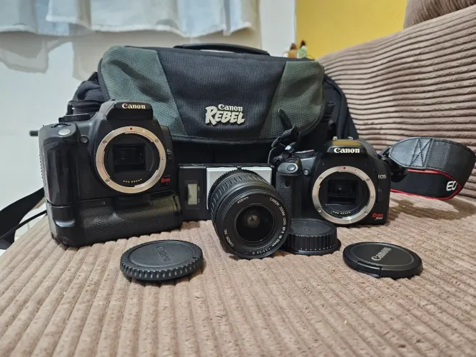 Lote câmeras Canon + bolsa - LER DESCRIÇÃO