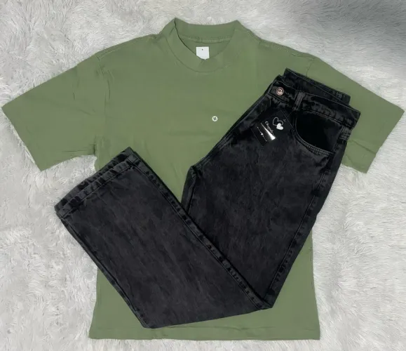 Kit M Calça Baggy e Camisa Oversizer Básica M