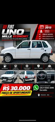 Fiat Uno Mille 1.0 Fire/ F.flex/ Economy 4P 2013