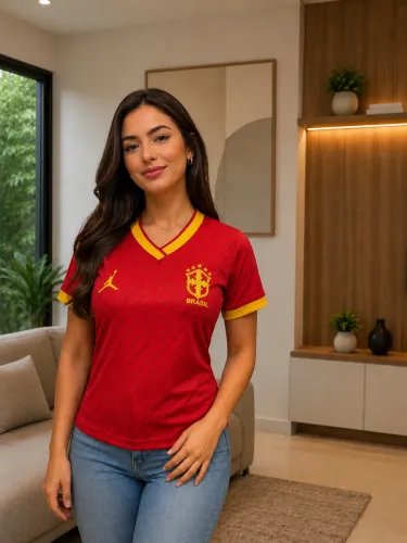 Camisa do Brasil feminina Baby Look