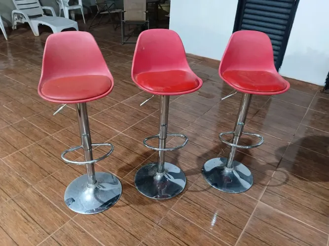 Banquetas giratórias, ótimas!