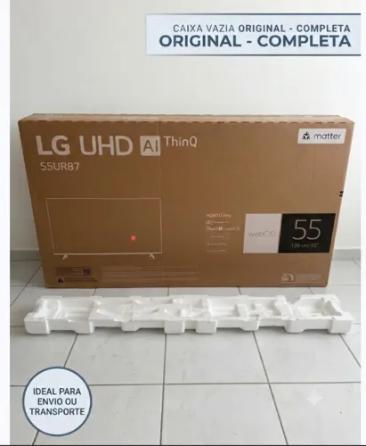 Caixa Vazia TV LG UHD 55" (55UR87) + Isopor Original