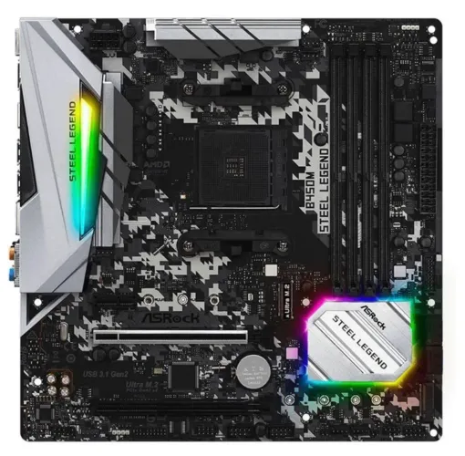 Placa mãe Steel Legend B450m 