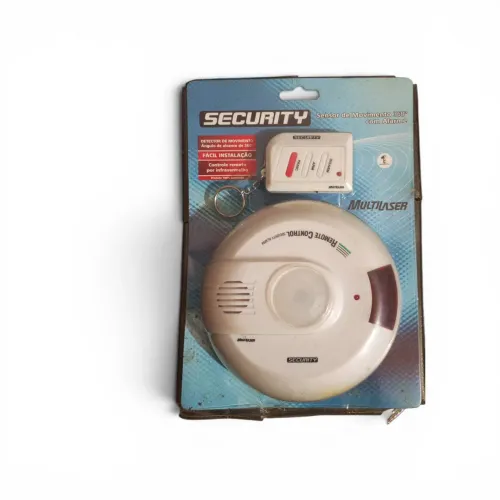 Sensor de Movimento Multilaser 360° da linha Security, projetado para proteção residencial