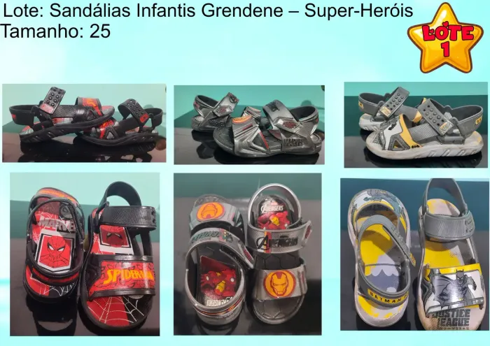 Lote  Menino - Sandália Grendene Heróis 