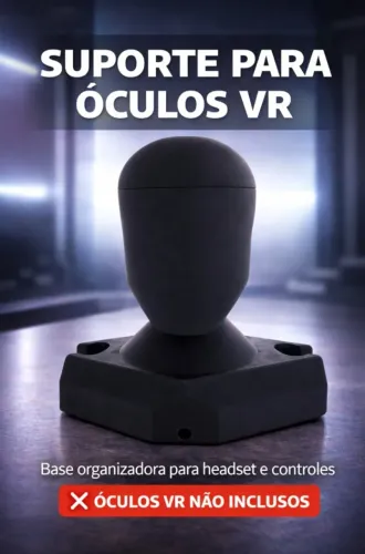 SUPORTE Óculos VR / Meta Quest - Stand para Óculos VR e Controles | Base de Mesa Impressão