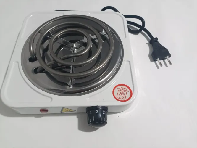 R$59.99 fogão elétrico 1000wats uma boca 127v coctoop elétrico 127v 1 boca novo branco