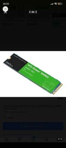 SSD NVME 240GB WD GREEN