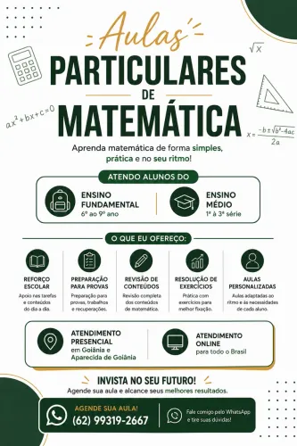 Professora de matemática - Reforço escolar