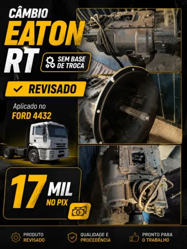 Câmbio EATON RT sem base de troca, REVISADO.