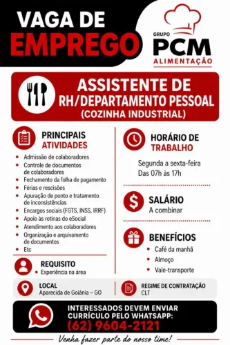 Vaga de RH/DP