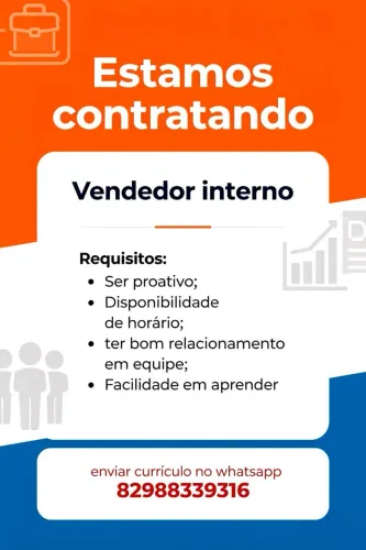 Vaga para Departamento de Vendas