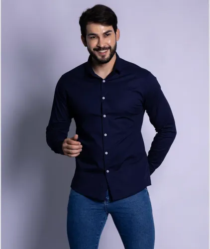Camisas manga longa slim