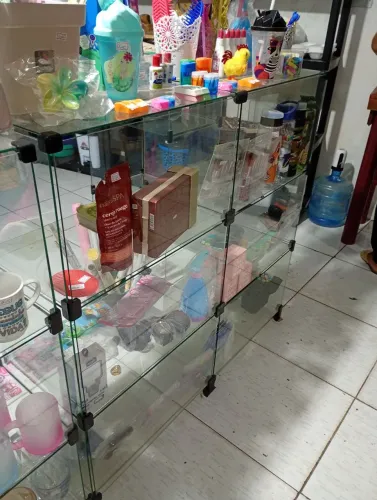 Vitrine expositora de vidro 