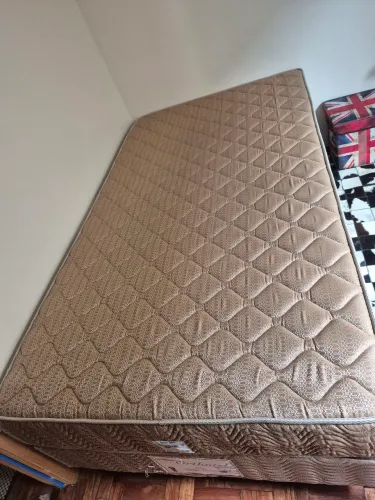 Cama box solteirão  com colchão ortoboom