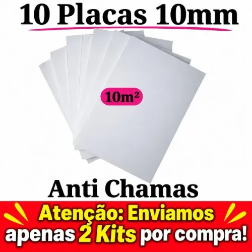 10 Placas De Isopor EPS Antichamas Isolamento Térmico 1000x500x10mm Forro