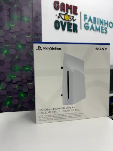 Leitor de Disco Para Playstation 5 Slim, PS5 Pro Sony, Edição digital, Branco