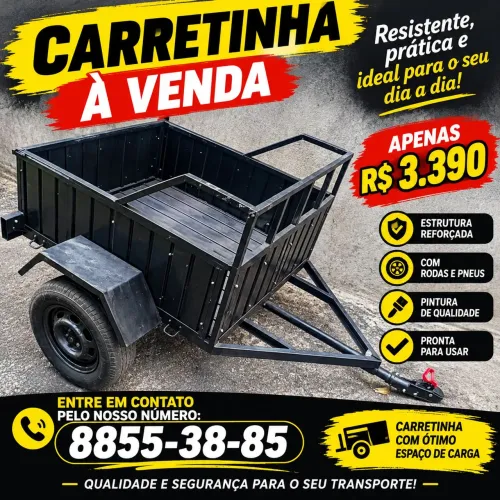 Carretinha reboque carro ir moto
