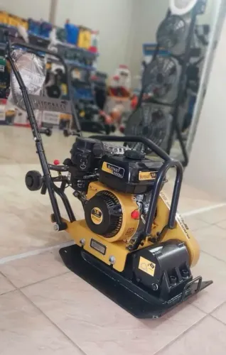 Placa Vibratória a Gasolina 7.5 HP 65Kg Profissional - Buffalo (Novo)