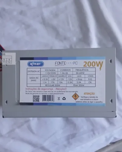 FONTE KNUP 200W (PERFEITO ESTADO).