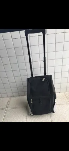 Mochila costal para pets trixie trolley Nylon preta 36x25x50 cm