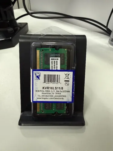 Memoria Kingston Ddr3 8gb Notebook Pc3l-12800s Kvr16ls11/8 2rx8 1.35v