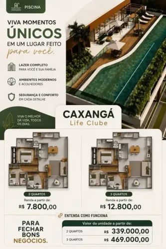 Caxangá Life Club | 2 e 3 Quartos | Suíte e Varanda | Lazer Completo | Caxangá