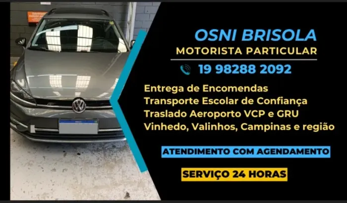 Motorista Particular - Vinhedo SP e região