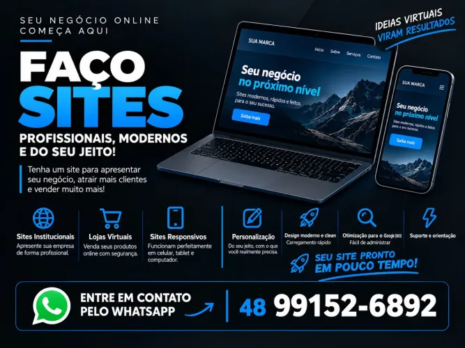 Criação de Sites Profissionais | Sites e Lojas Virtuais