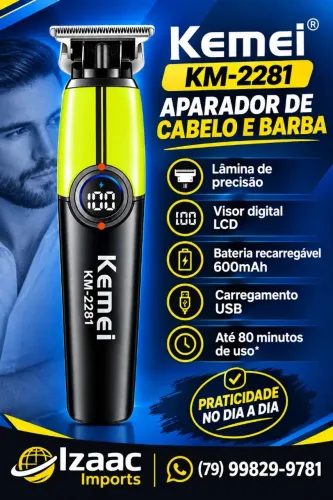 Máquina De Acabamento Sem Fio Kemei Km-2281