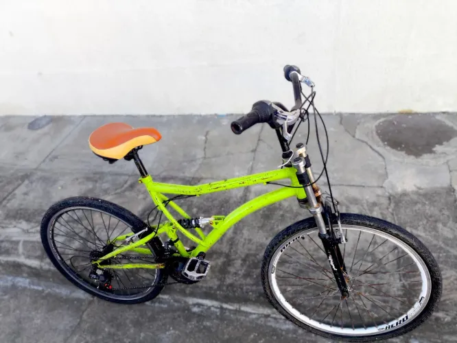 Bicicleta Aro 26 Verde Neon