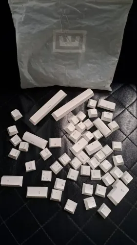 Teclas Extras Wooting PBT Branca + Adesivo Raro