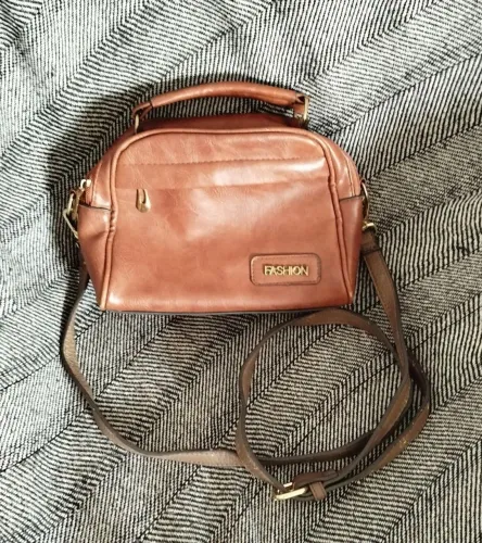 Bolsa marrom caramelo transversal