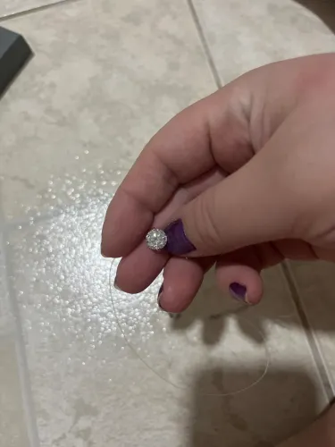 Colar silicone com pedra moissanite